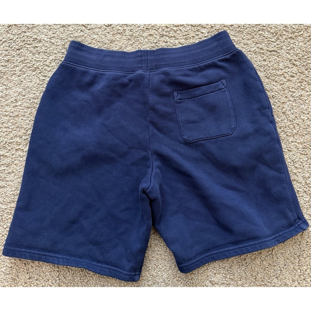 Polo Ralph Lauren Navy TRIPLE‎ PONY LOGO Fleece Shorts Boys Pockets Large 14/16 - Picture 3 of 8